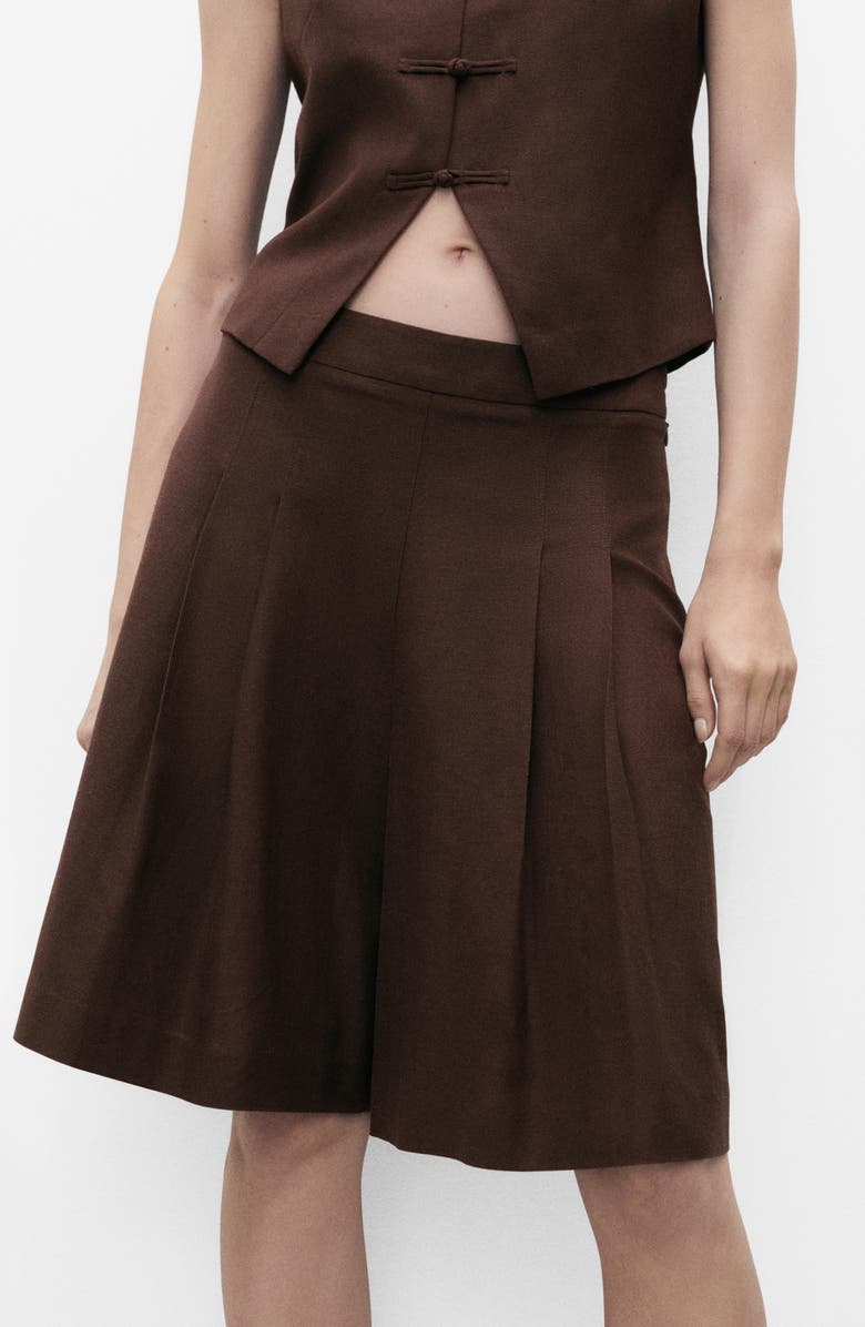 MANGO Bermuda Shorts, Alternate, color, Chocolate