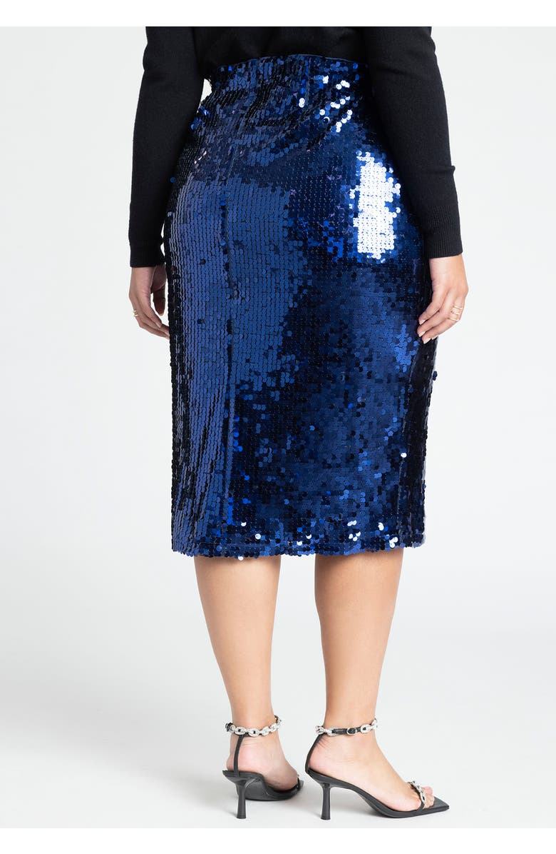 ELOQUII Sequin Pencil Skirt, Alternate, color, Aventurine