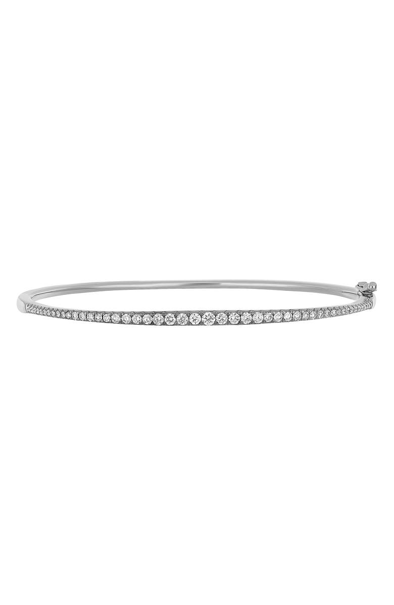Bony Levy Graduated Diamond Bangle, Main, color, 18K White Gold