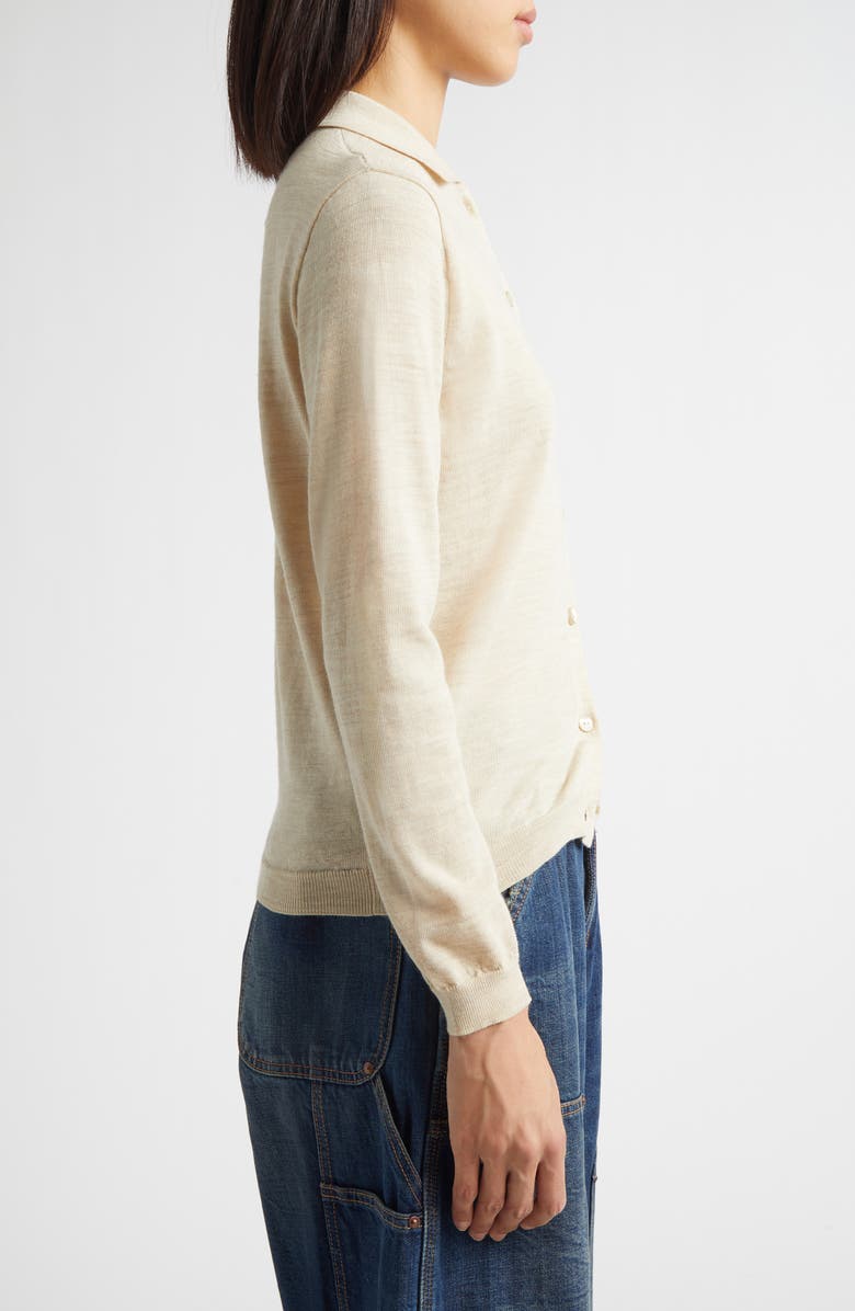 Maison Margiela Charles Patching Wool Blend Cardigan, Alternate, color, Beige