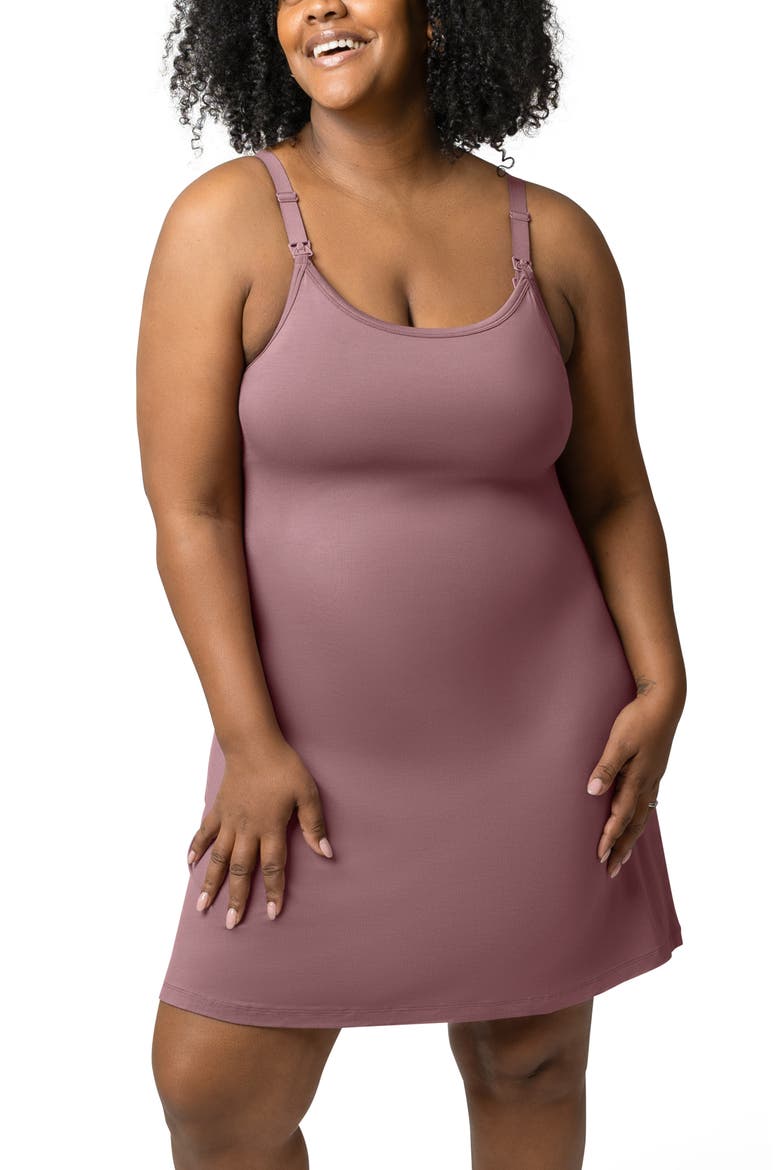 Busty Stella Hands-Free Pumping & Nursing Nightgown, Main, color, Twilight