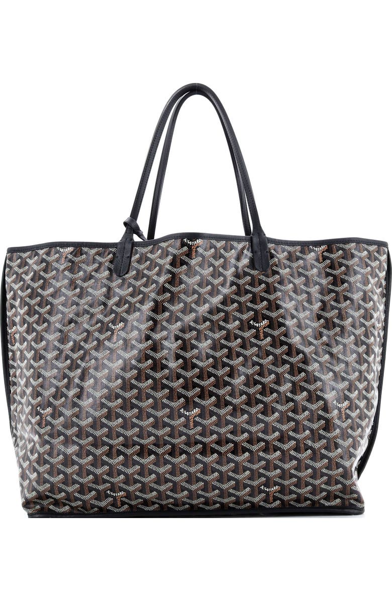Pre-Owned Goyard Anjou Reversible Tote Coated Canvas GM, Alternate, color, Black