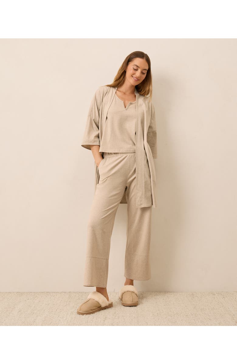 Pact Organic Staycation Sleep Pant, Main, color, Flax Heather