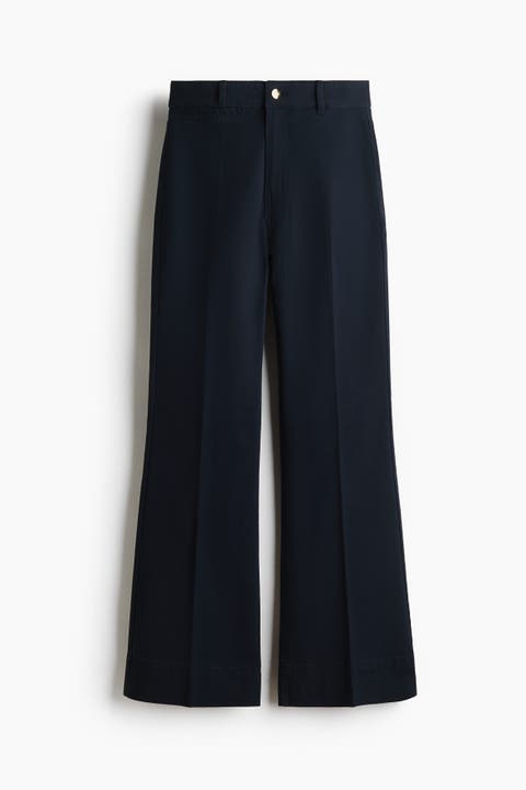 Flared Canvas Trousers