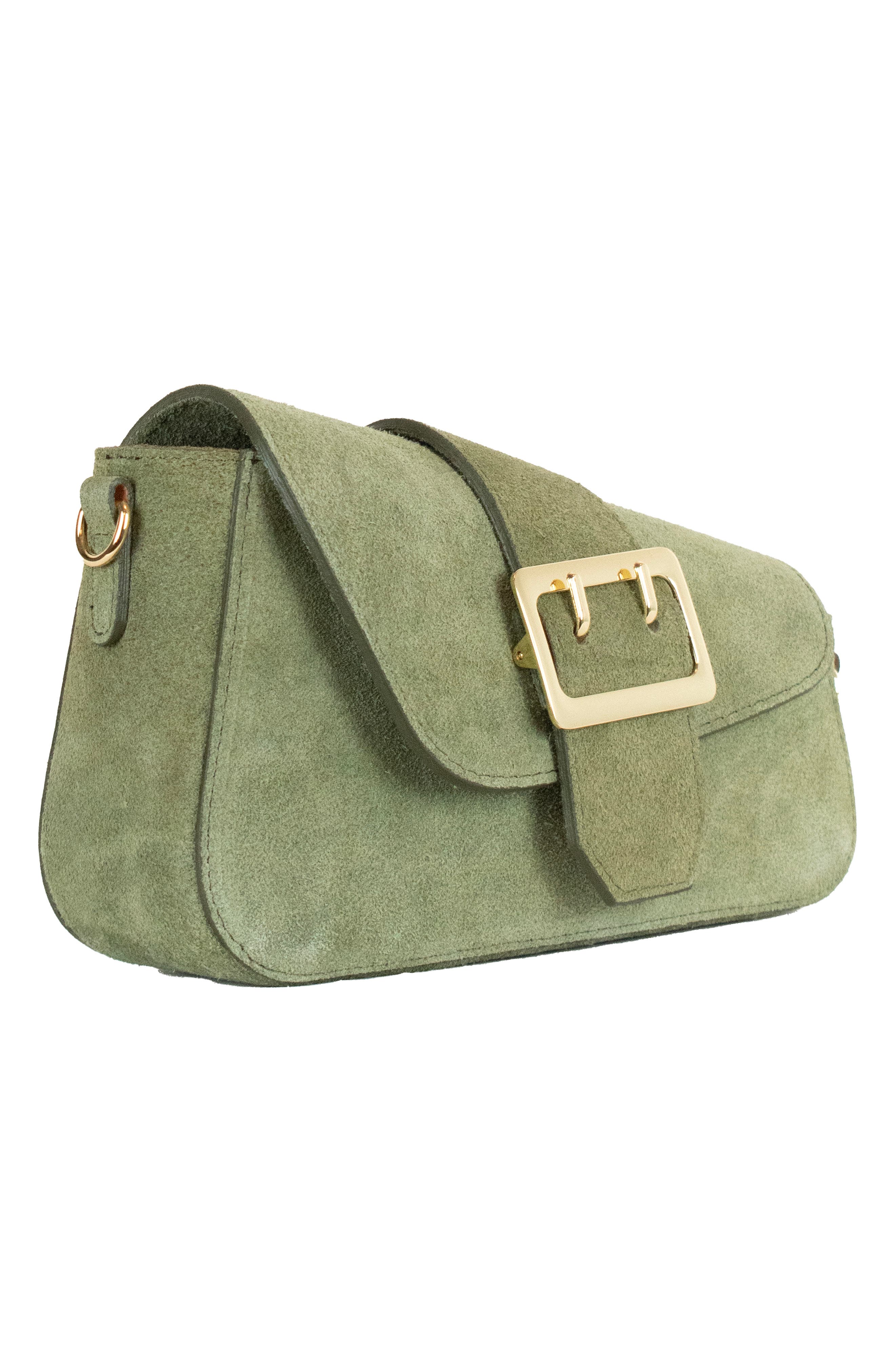 Persaman New York Cleo Suede Shoulder Bag, Alternate, color, Green