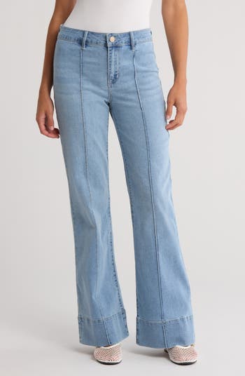 【mnem】Cut pin tuck wide denim MICHAEL Michael Kors Pintuck Wide-Leg Jeans | Saks Fifth Avenue
