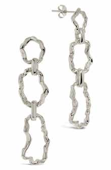 Sterling Forever Ira Drop Earrings