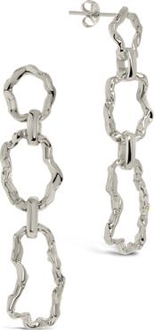 Sterling Forever Ira Drop Earrings