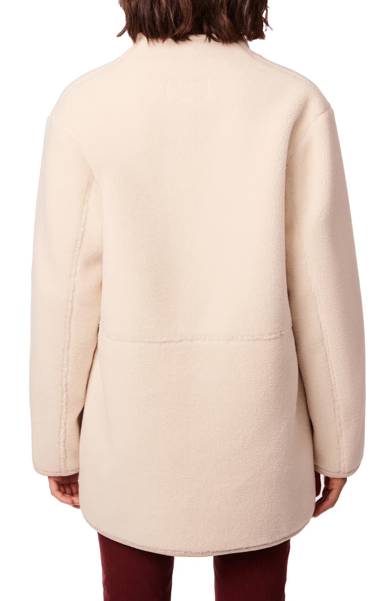 Bernardo Double Breasted Faux Fur Coat, Alternate, color, Cream