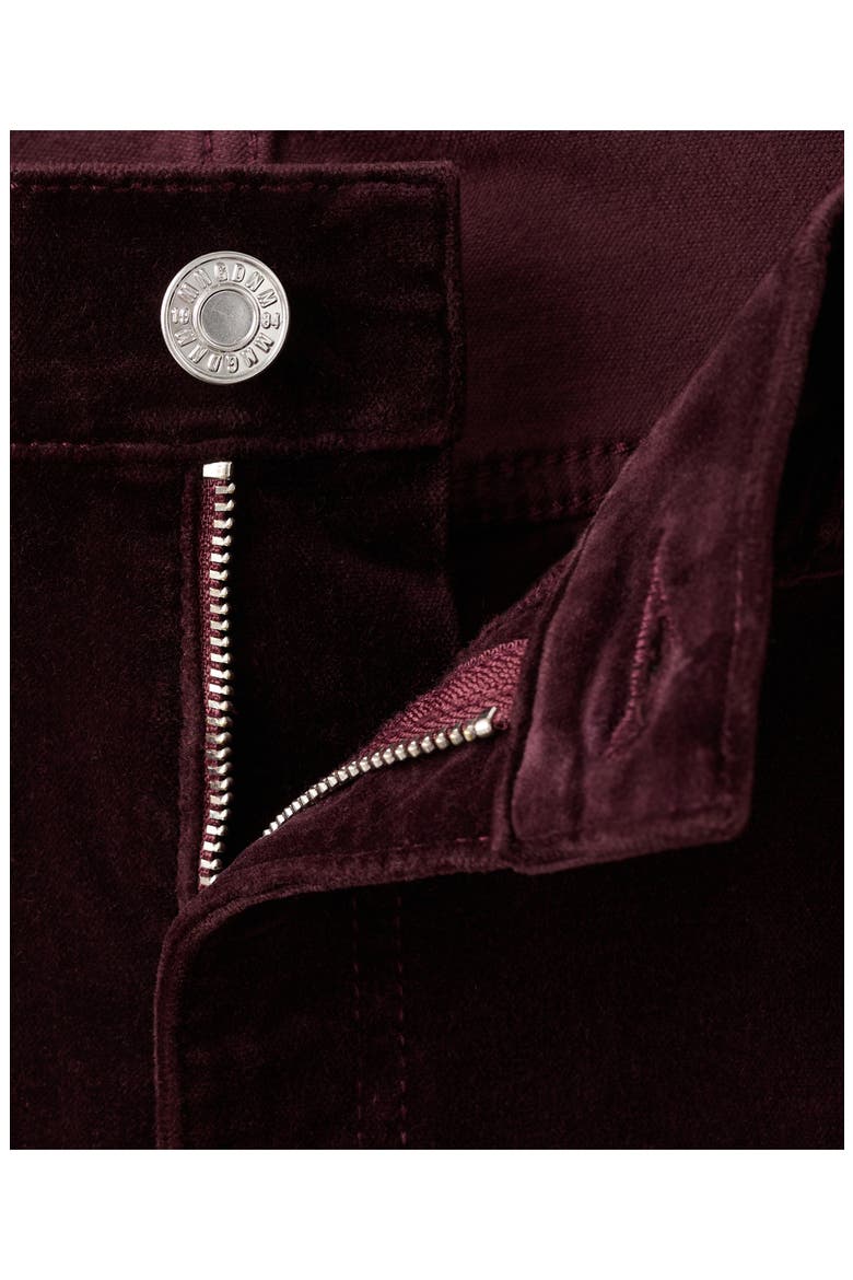 Wide Leg Velvet Jeans, Alternate, color, WINE