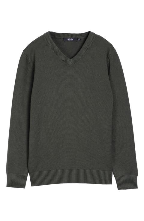 Kids' Basic V-Neck Sweater (Big Kid)