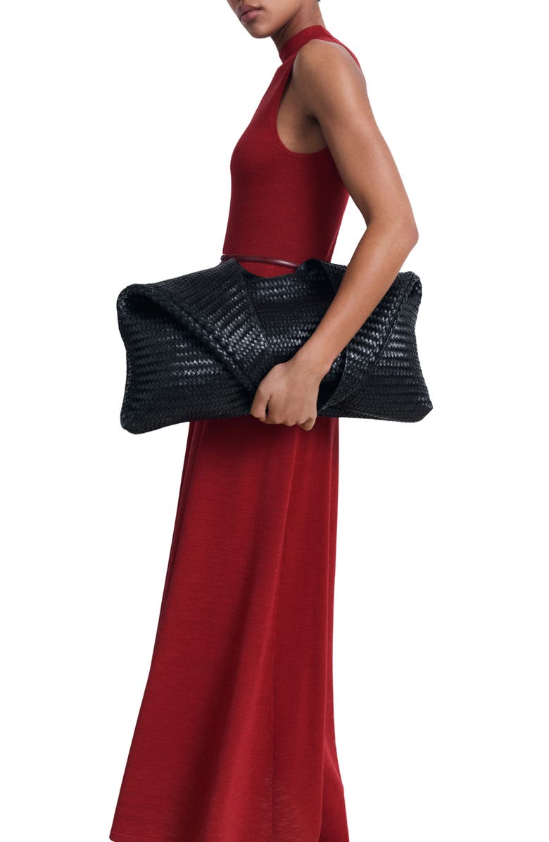 MANGO Knit Flared Maxi Dress, Alternate, color, Red