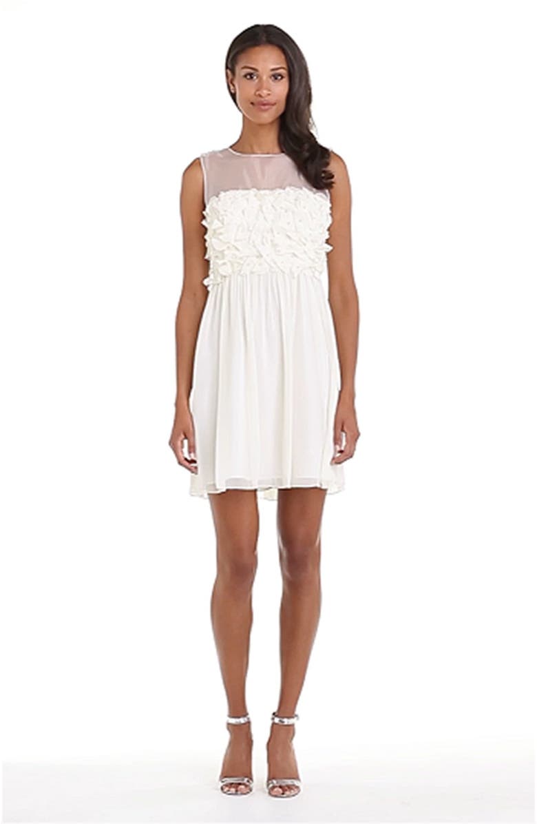 Donna Morgan Embellished Ruffle Chiffon Dress, Alternate, color,