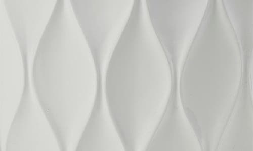 Roselli Trading Company Wave Trash Can In White Resin