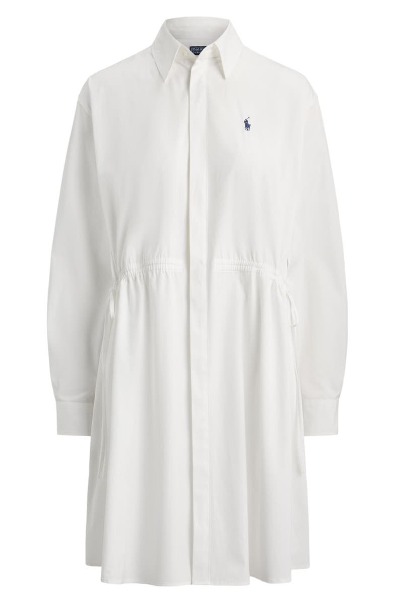 Polo Ralph Lauren Long Sleeve Cotton Poplin Shirtdress, Alternate, color, White