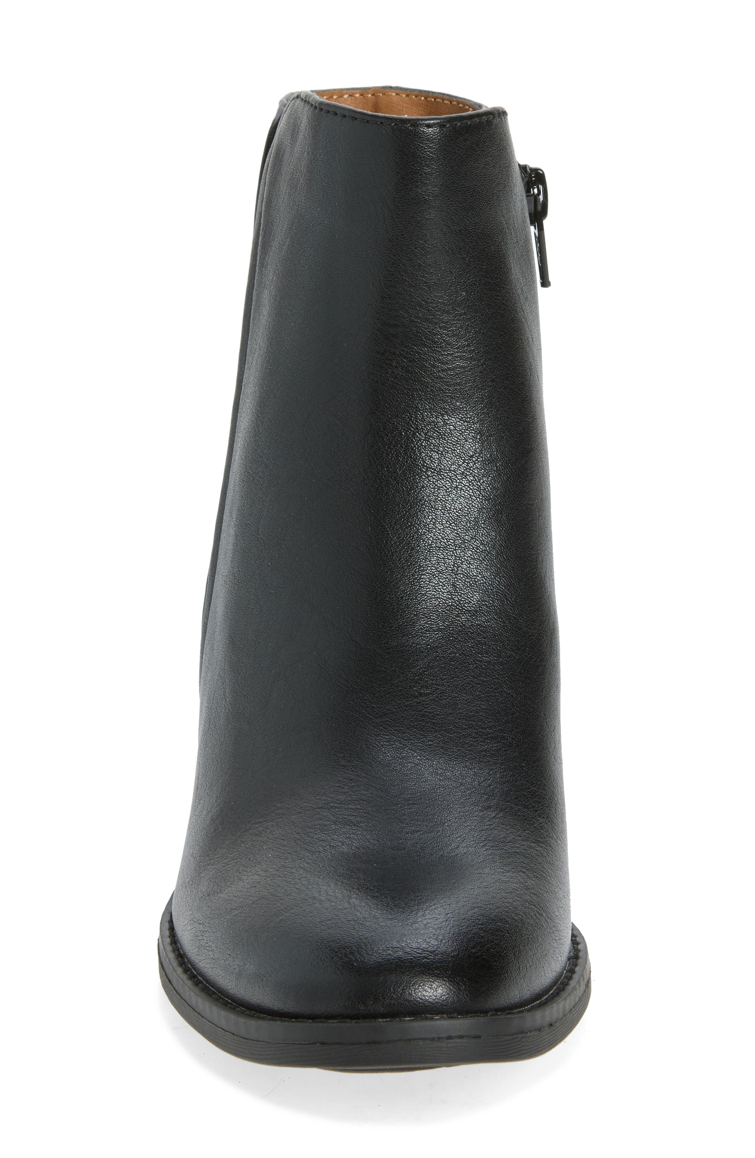 Hopkins Faux Leather Bootie, Alternate, color, BLACK
