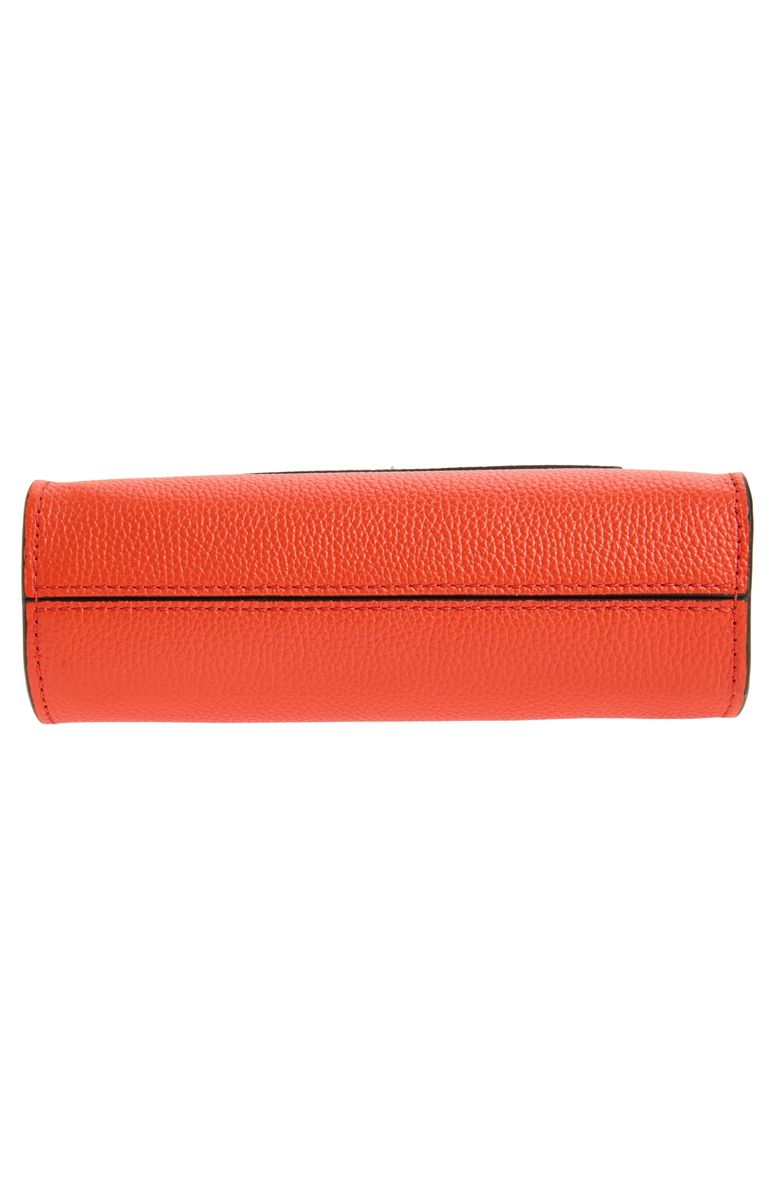 Small Antony Leather Crossbody Bag, Alternate, color, CORAL ORANGE