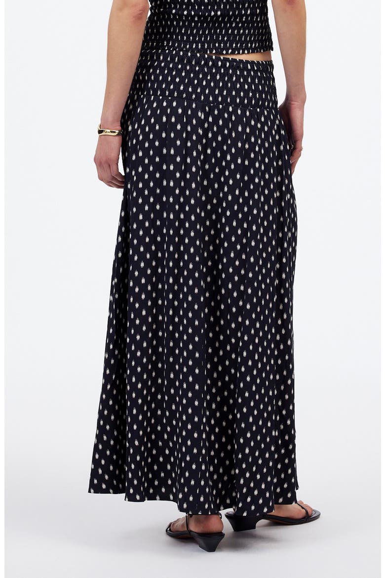 Shibori Dot Smocked Midi Skirt, Alternate, color, SHIBORI DOT WITH PINK