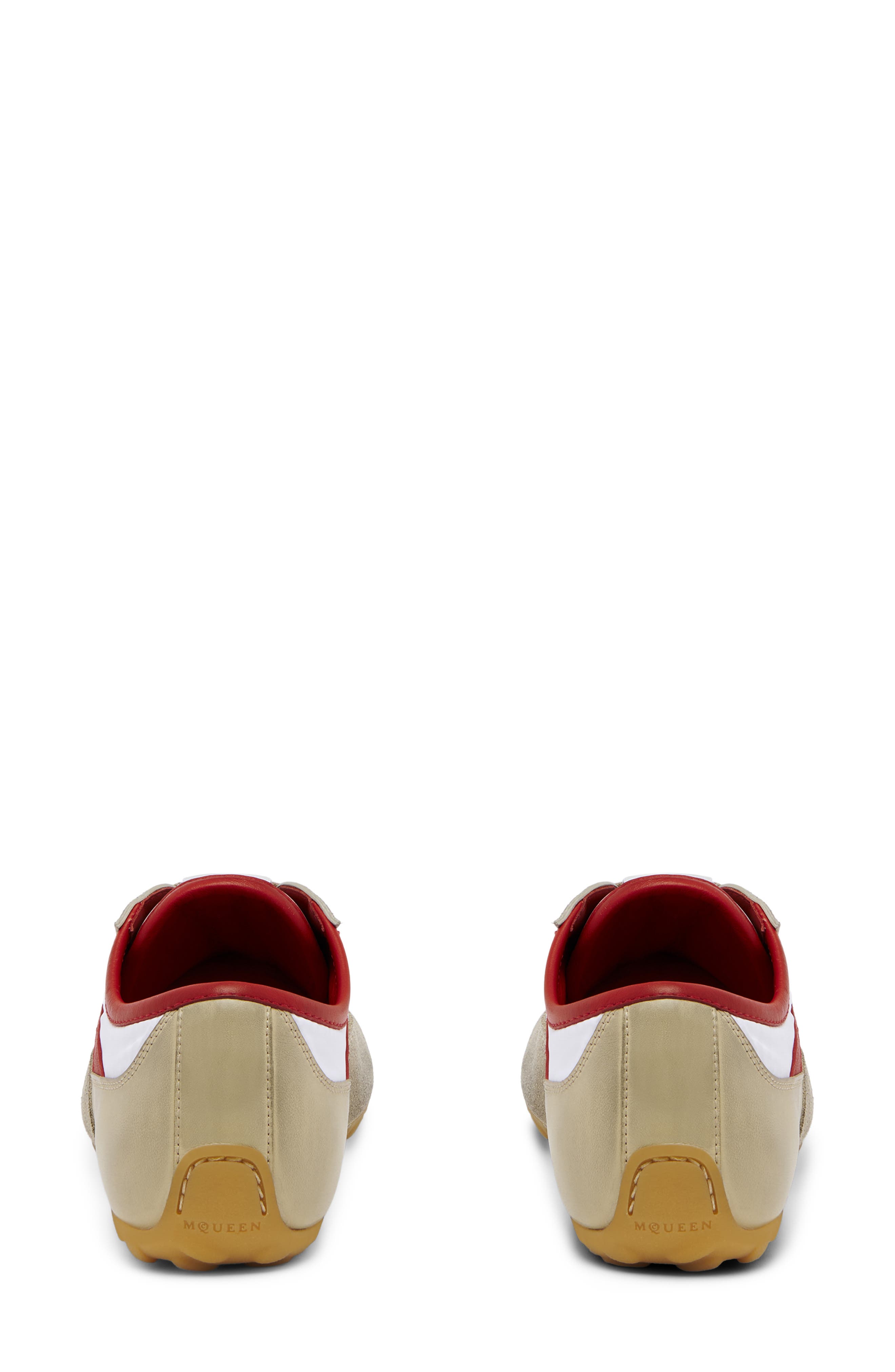 McQueen Boxe Low Top Sneaker, Alternate, color, White/ Red/ Beige