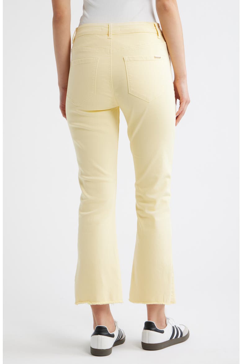 Raw Hem Flare Leg Jeans, Alternate, color, LEMON YELLOW