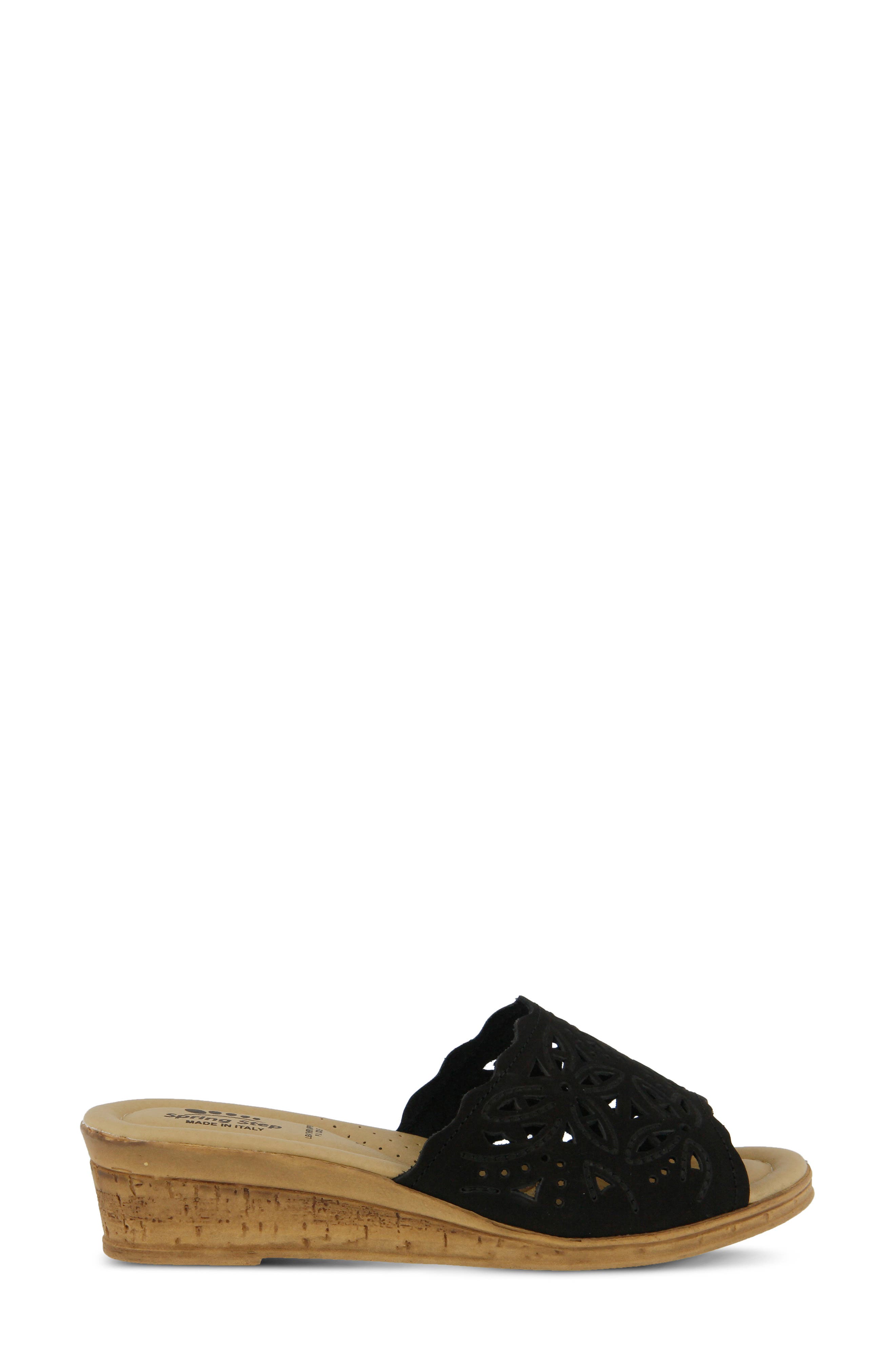 Estella Sandal, Alternate, color, BLACK NUBUCK LEATHER