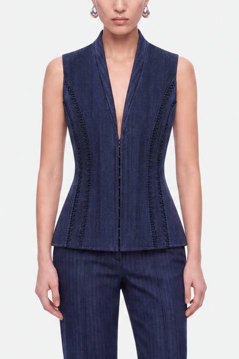 Loop Trim Tailored Vest