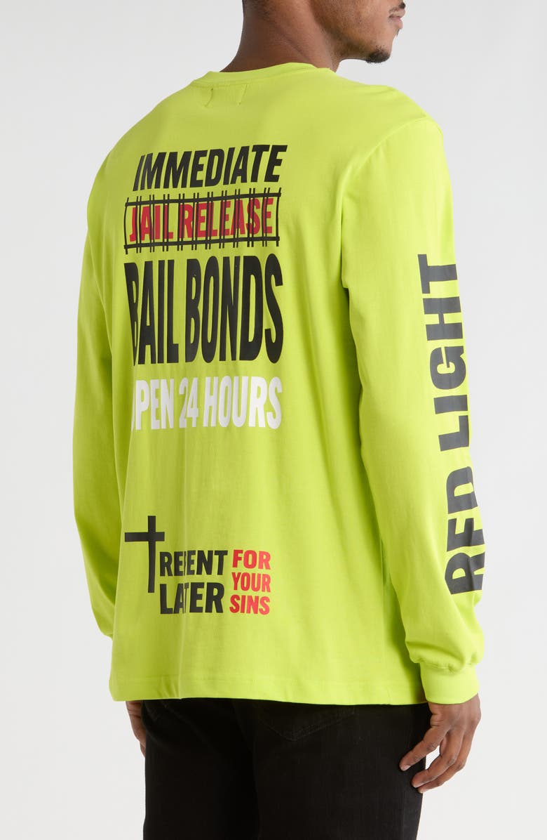 RtA Lawrence Long Sleeve Cotton Graphic T-Shirt, Alternate, color, Neon Underground