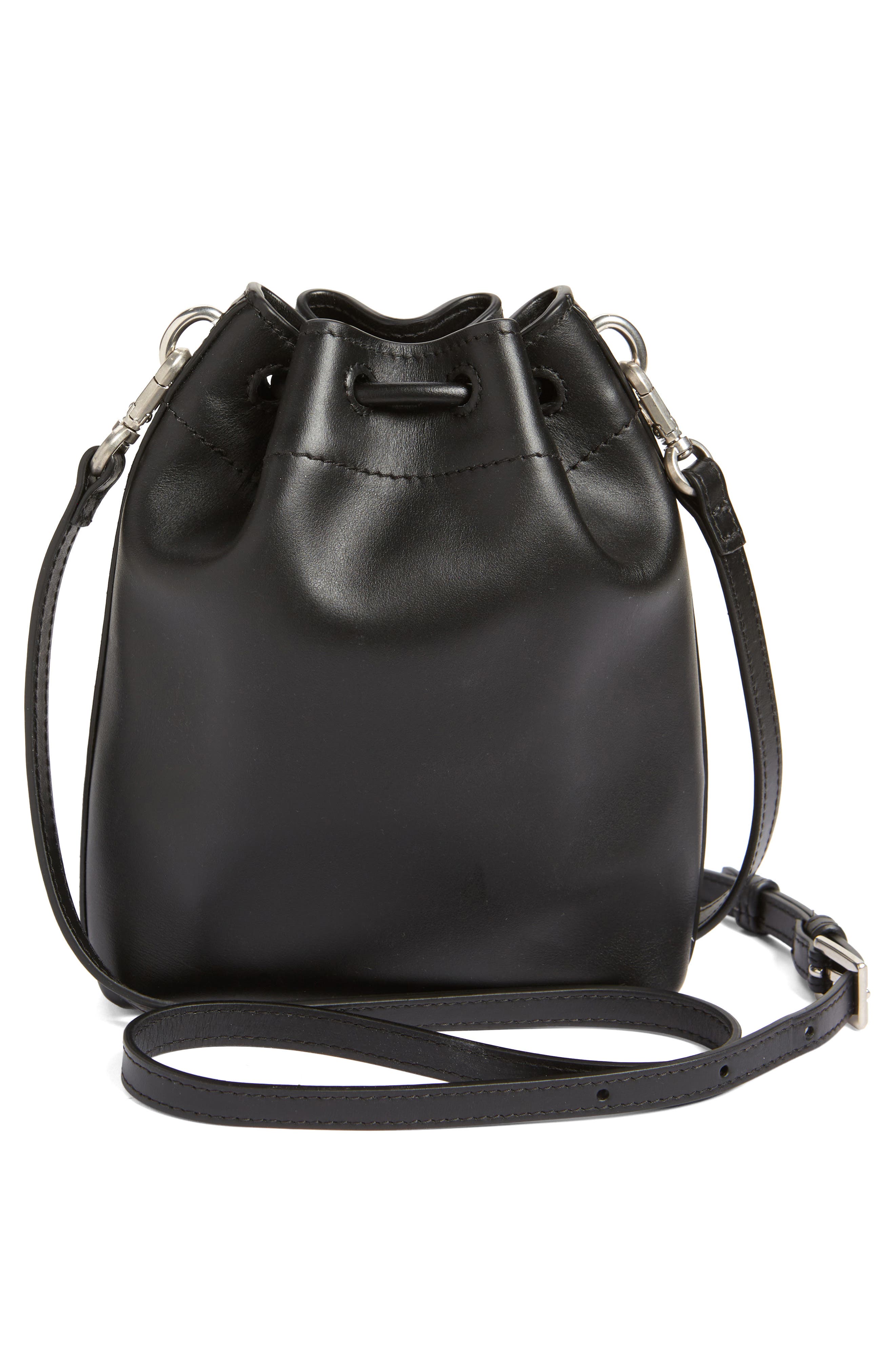 Jimmy Choo Bon Bon Leather Bucket Bag, Alternate, color, 