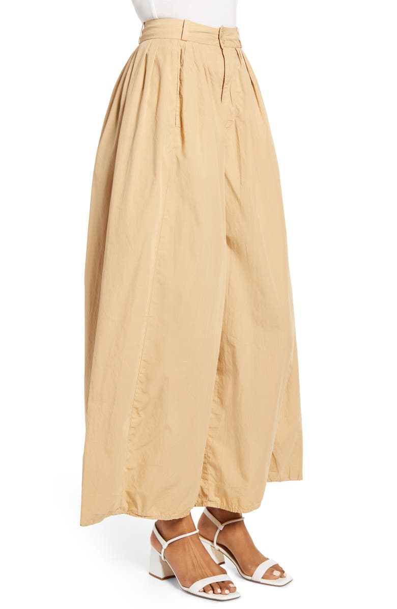 AG Hadley High Waist Pleated Culotte Pants, Alternate, color, Sandy Pail