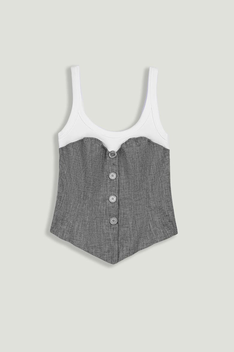 Button-Front Tailored Blouse, Alternate, color, Multi-Colred