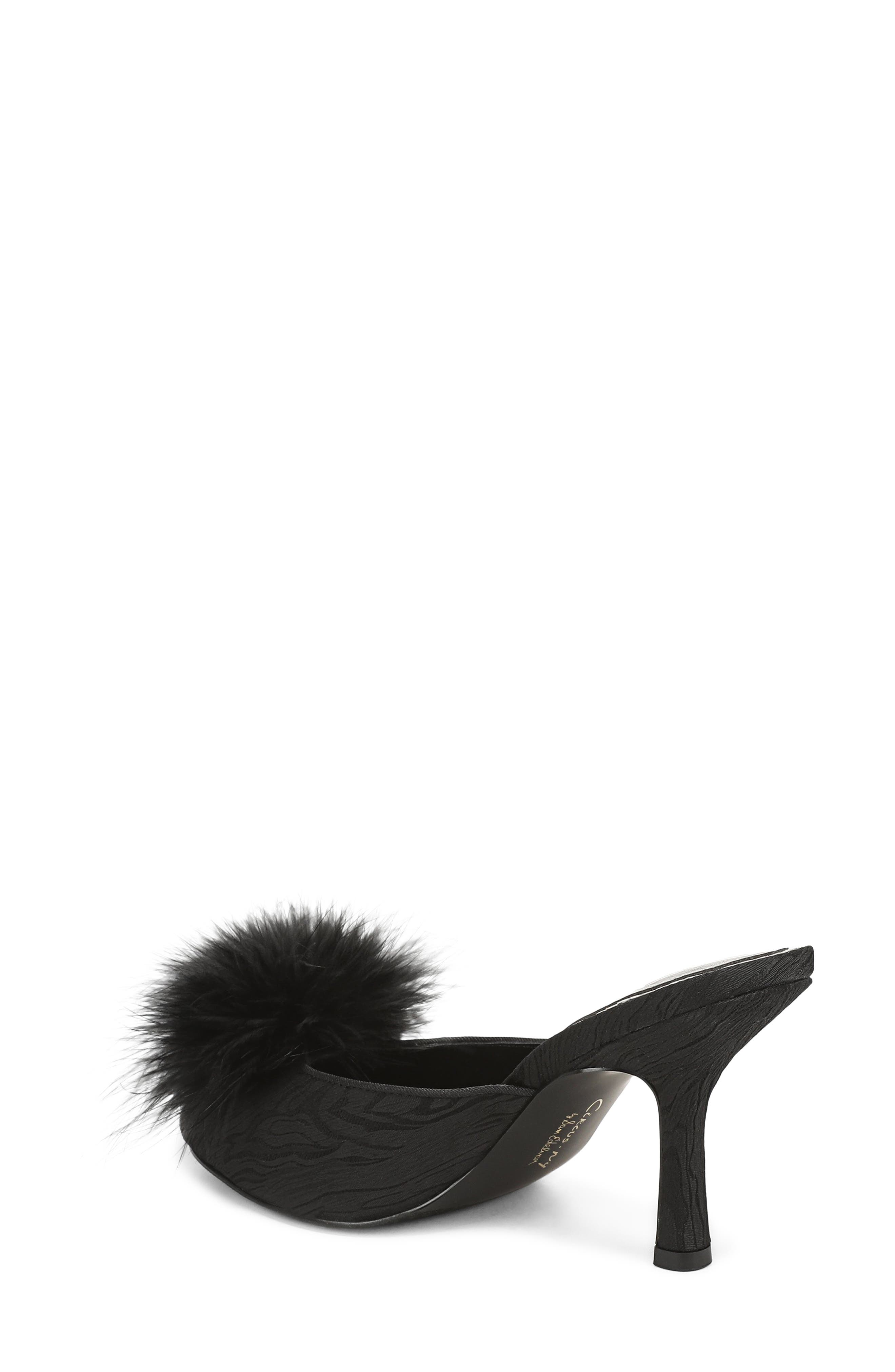 Glenda Fluff Mule, Alternate, color, BLACK