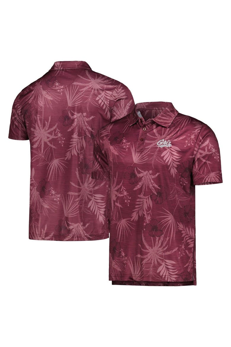 Men's Colosseum Maroon Montana Grizzlies Palms Team Polo, Main, color, Maroon