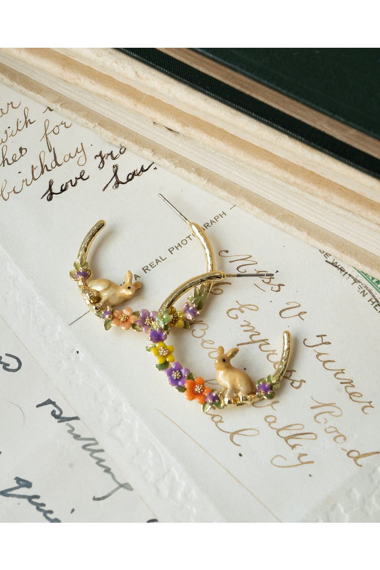Flower Rabbit Hoops, Alternate, color, Rabbit