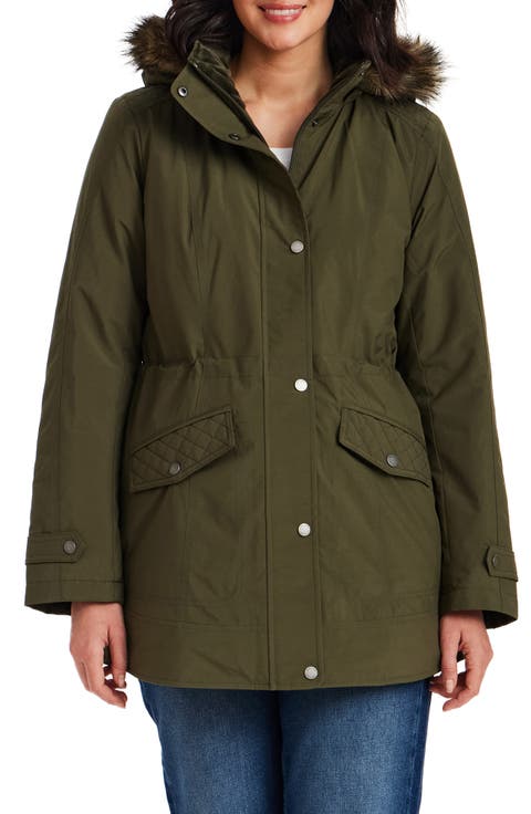 Faux Fur Trim Hooded Anorak