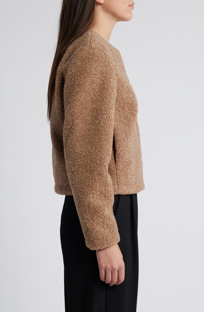 Theory Front Zip Fleece Jacket, Alternate, color, Palomino