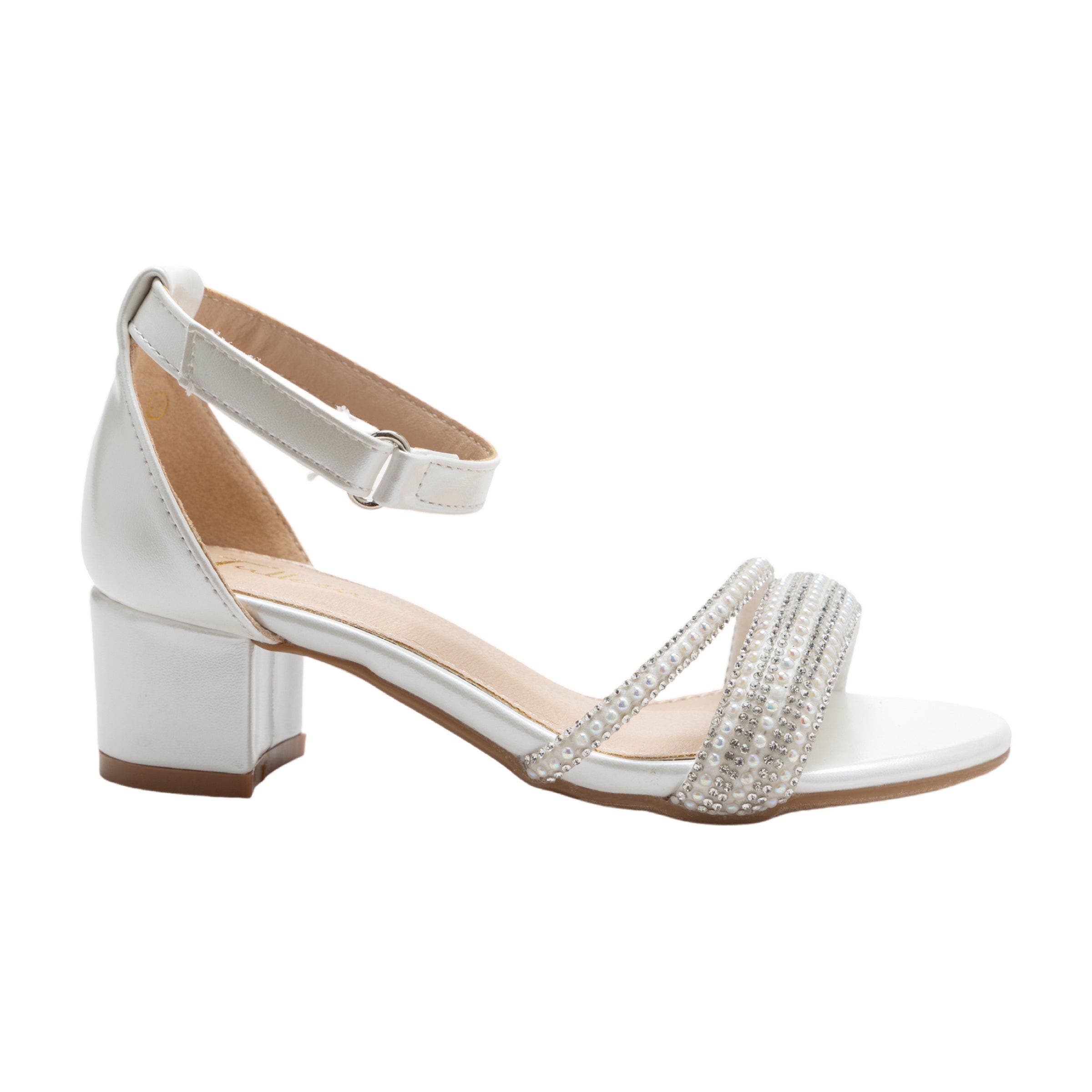 Tulleen Diagonal Rhinestone Band Block Heels | Nordstrom