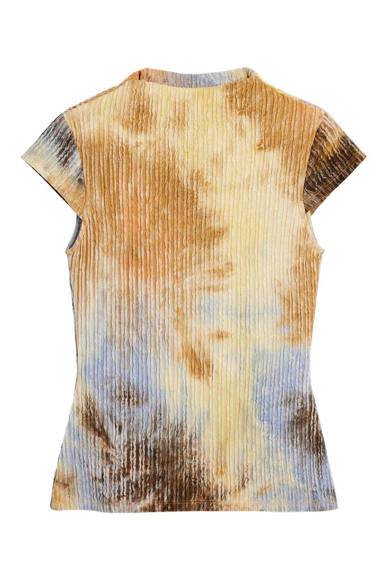 Tie Dye Funnel Neck T-Shirt, Alternate, color, OFF WHITE