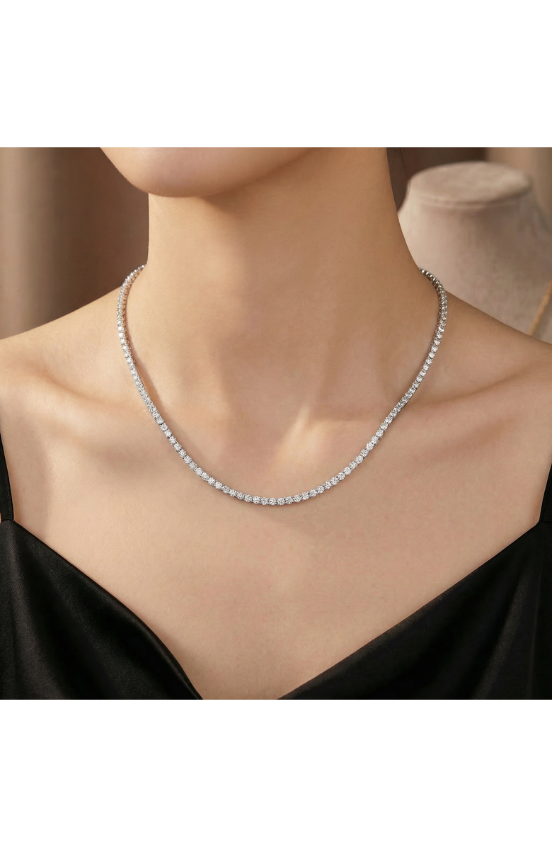 Bliss Diamond 5 - 20Ct Platinum Diamond Tennis Necklace 18" Lab Grown, Alternate, color, Platinum - 5Ct