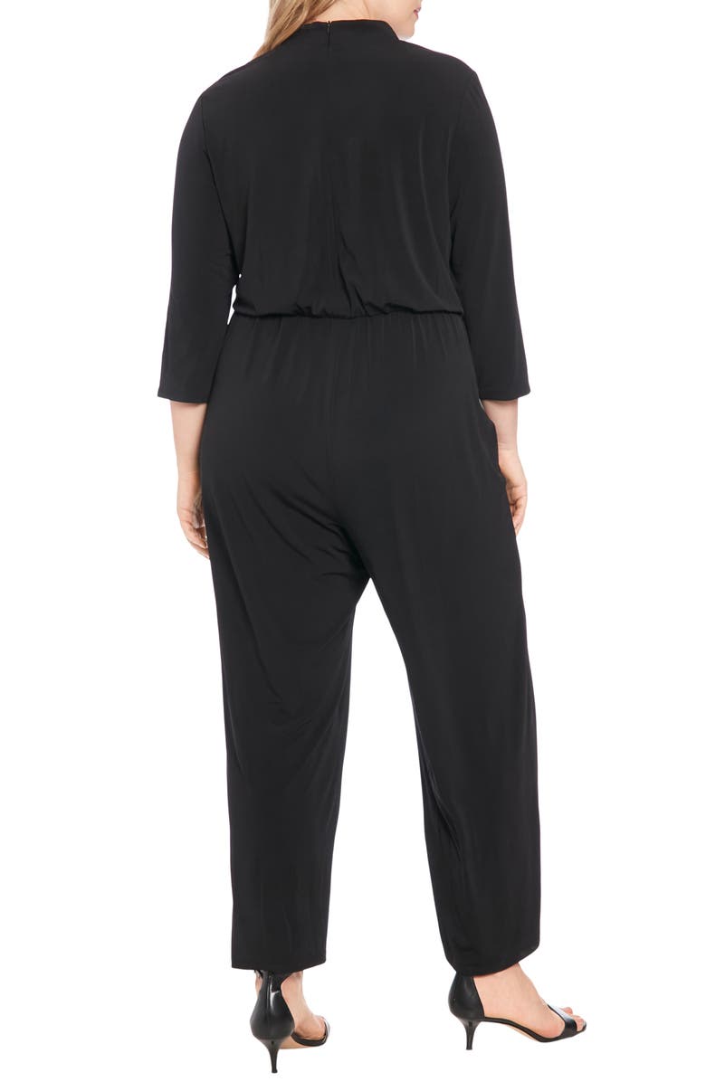 London Times Asymmetric Neck Stretch Jersey Jumpsuit, Alternate, color, 