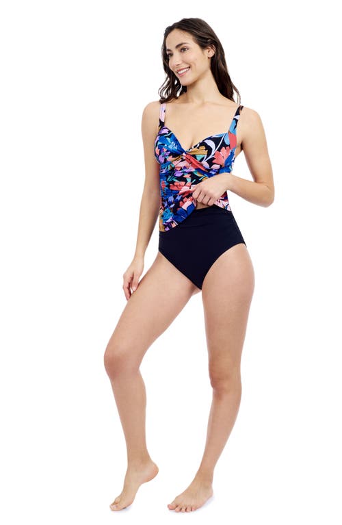 Profile By Gottex Melody Sweetheart Twist Tankini In Black Multi