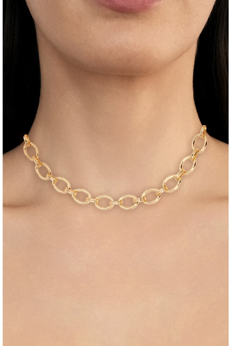 Linked Up Chain Necklace, Alternate, color, GOLD