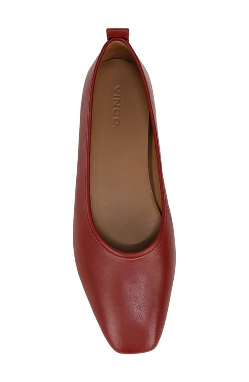 Vince Vivian Lambskin Ballerina Flats In Red