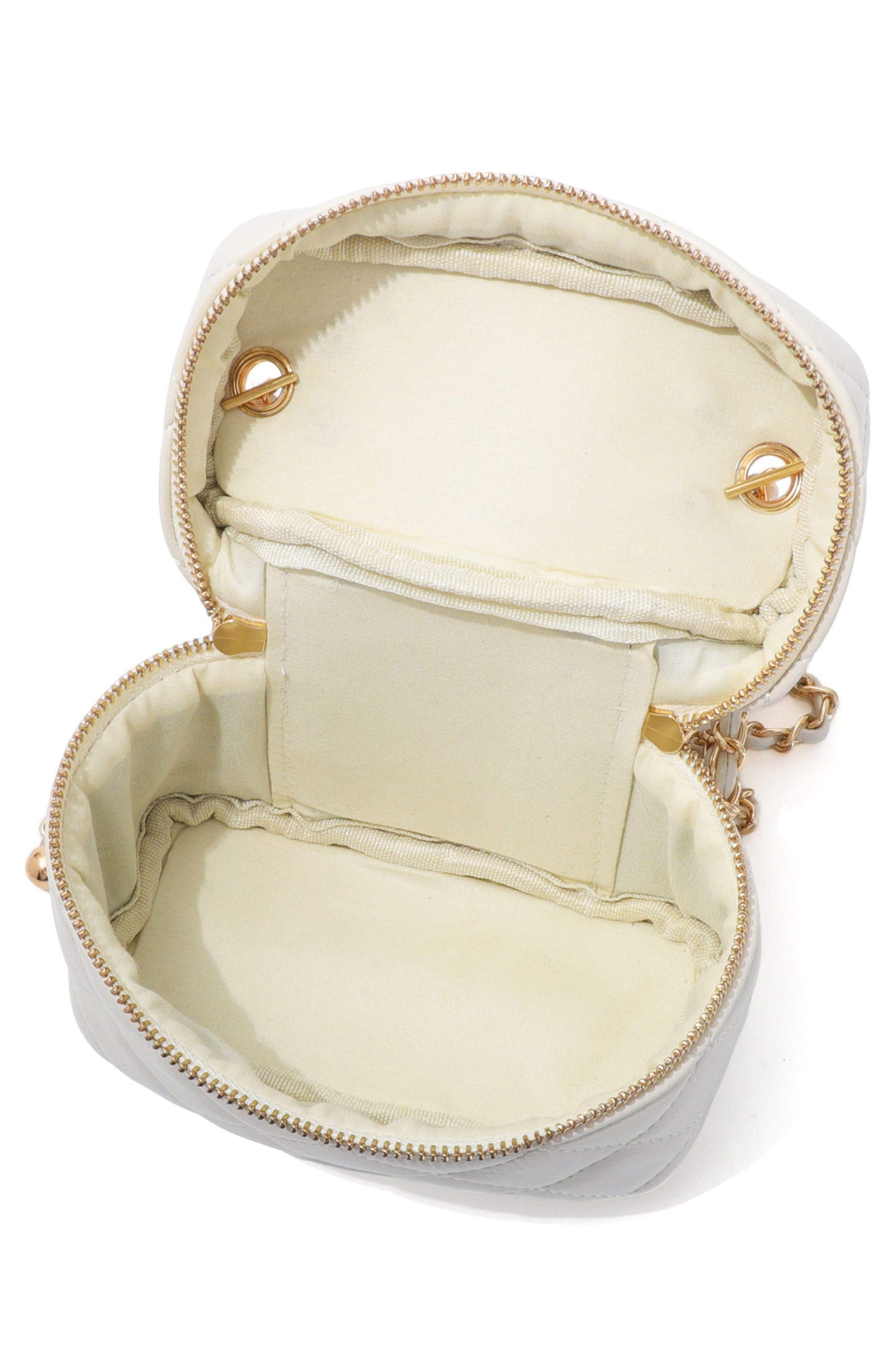 Cushion Quilted Faux Leather Top Handle Bag, Alternate, color, WHITE