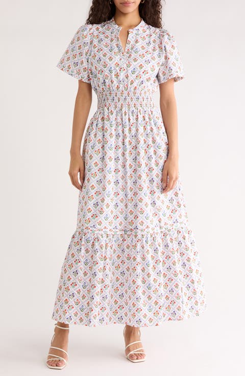Lara Floral Print A-Line Dress