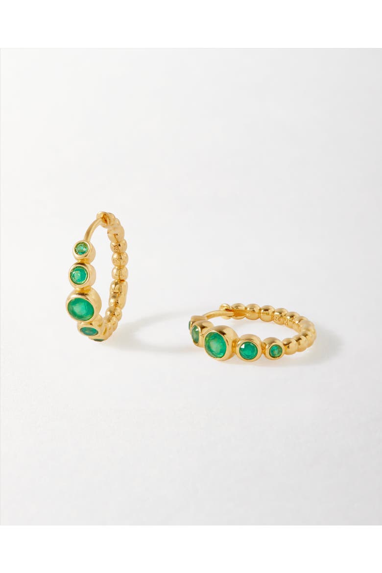 Serena Green Onyx Hoop Earring, Main, color, Green Onyx
