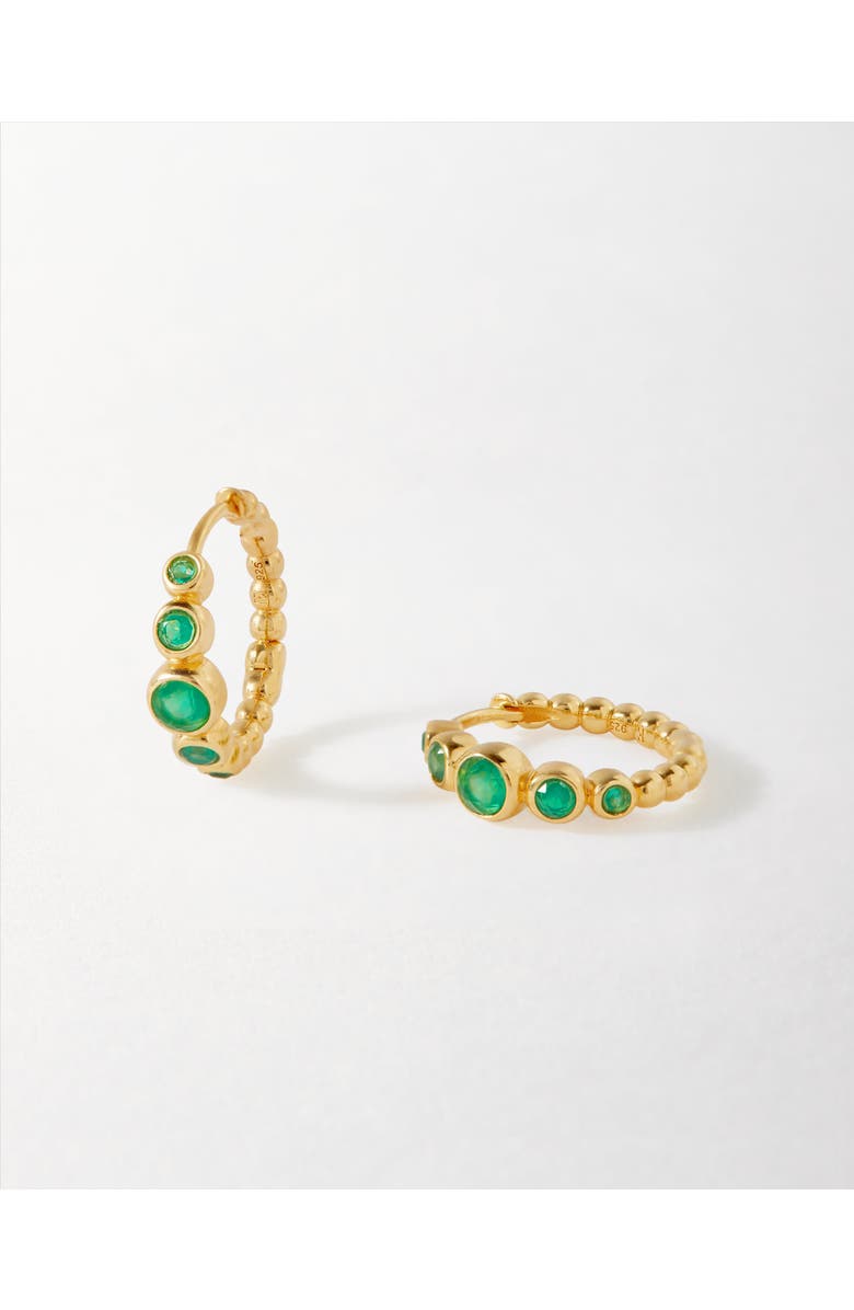 Edge of Ember Serena Green Onyx Hoop Earring, Main, color, Green Onyx