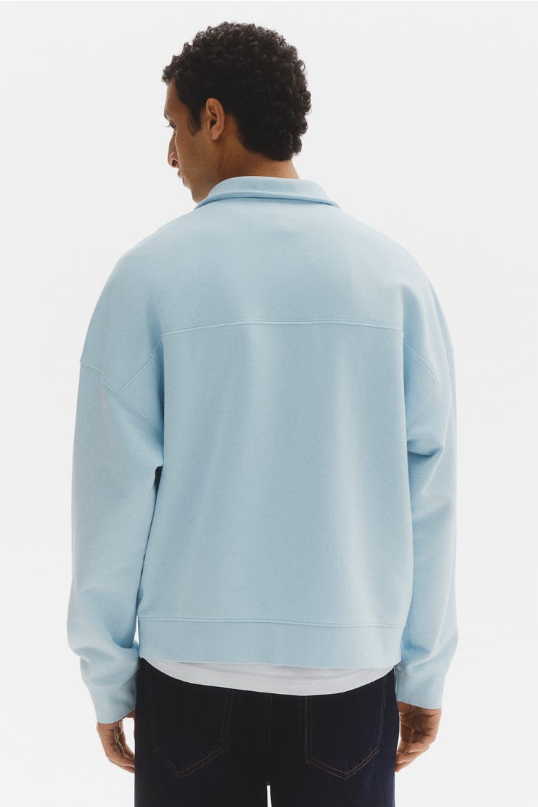 Oversized Fit Rugby Sweatshirt, Alternate, color, Light blue/Soho NYC