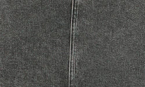 Joe's High Rise Raw Hem Denim Miniskirt In Green