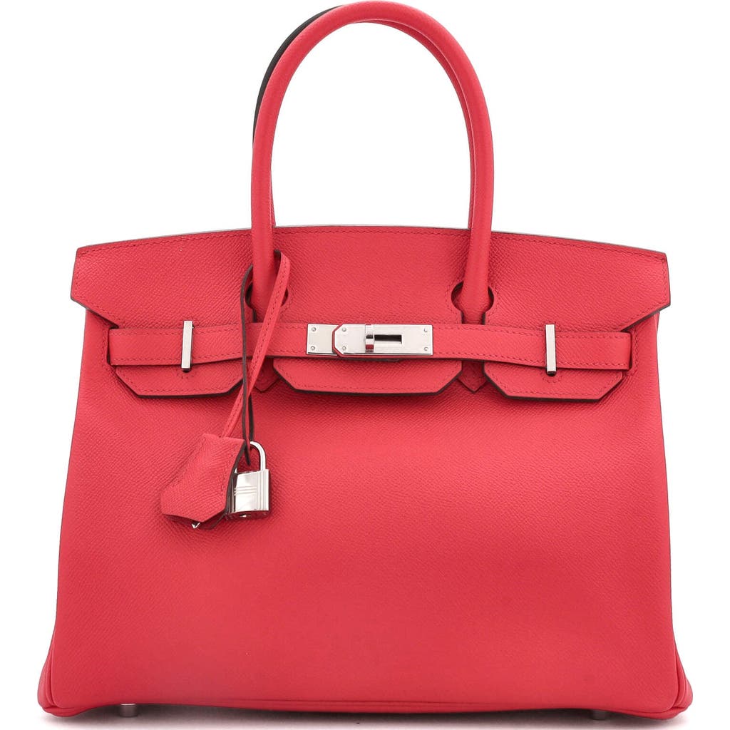 Pre-owned Hermes Hermes Birkin Handbag Pink Epsom With Palladium Hardware 30 In Purple
