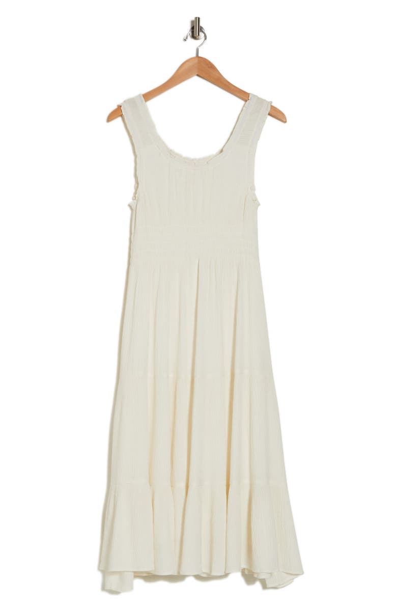 Rachel Parcell Smocked Tiered Midi Dress, Alternate, color, 